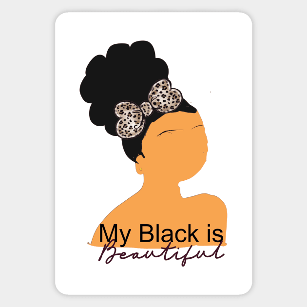 My Black is Beautiful, Little Black Girls Sticker by Cargoprints